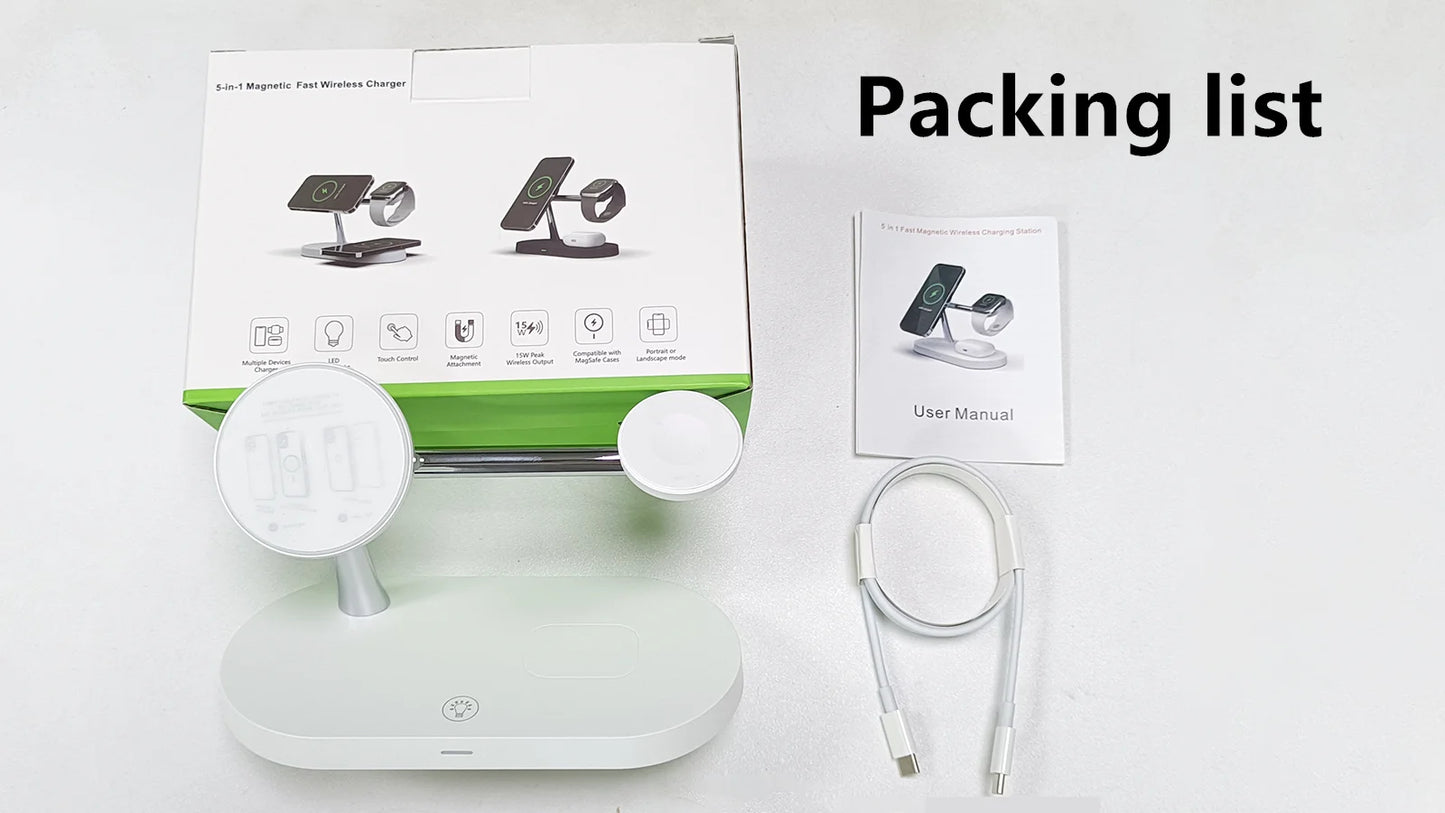 3-in-1 Wireless Charging Station – Fast Charger for iPhone, Apple Watch & AirPods