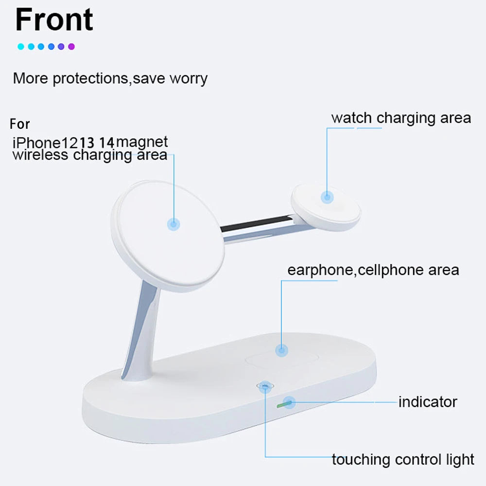 3-in-1 Wireless Charging Station – Fast Charger for iPhone, Apple Watch & AirPods