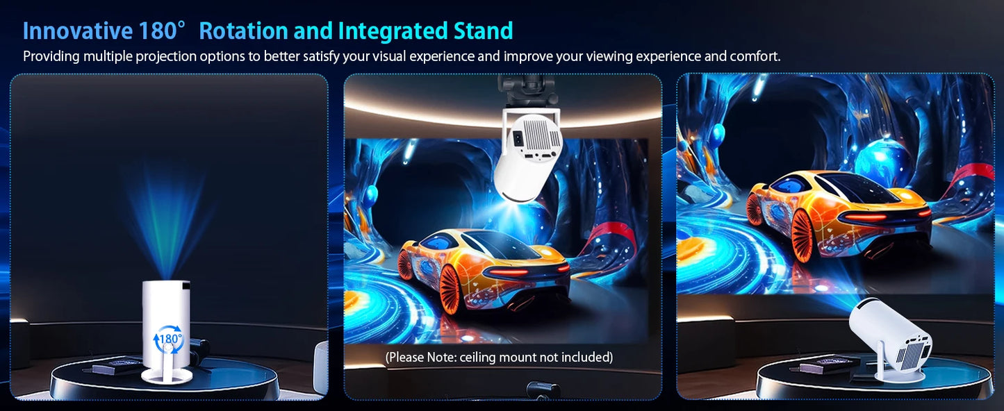 HY300PRO Mini Projector 2025 | 4K Support, WiFi & Bluetooth