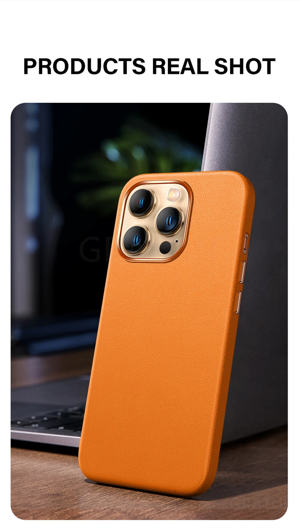 Official Magnetic Leather Case for iPhone 16/15/14/13 Series (Magsafe Compatible)