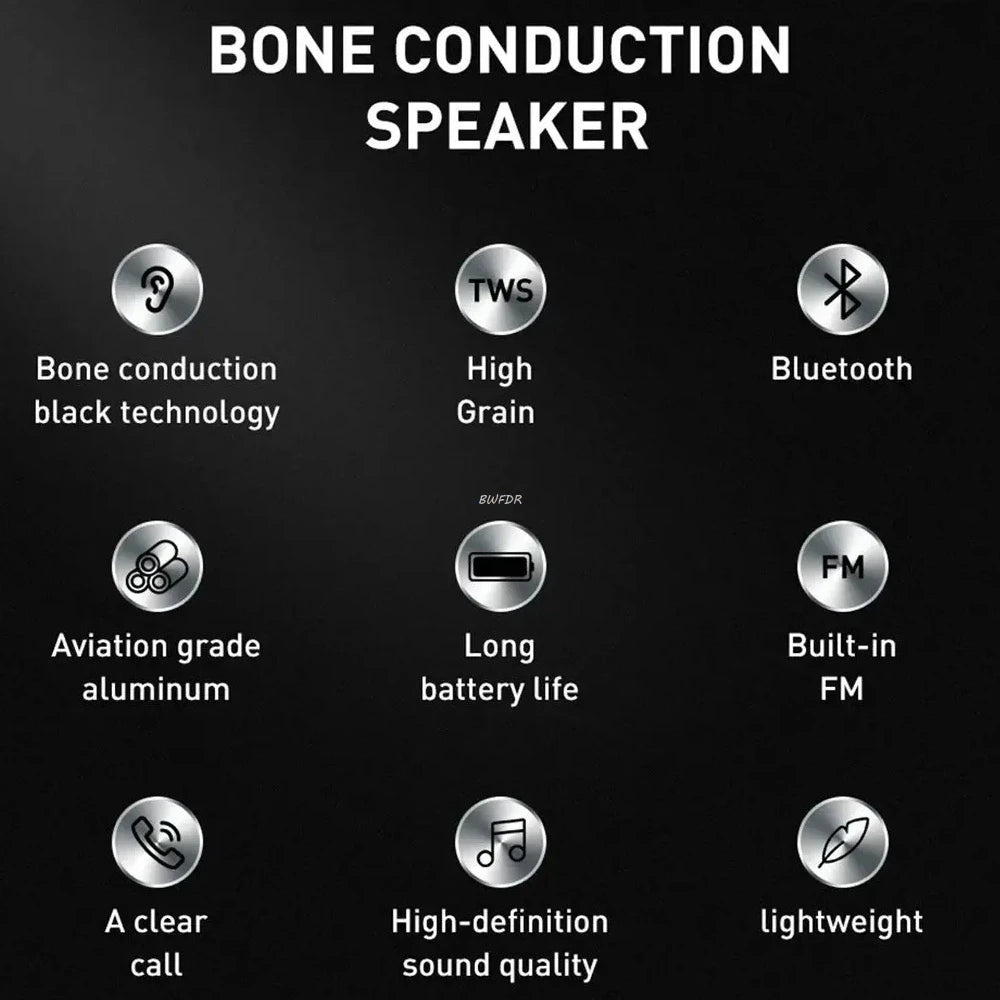 Bone Conduction Bluetooth Speaker – Mini Wireless Stereo with FM Radio