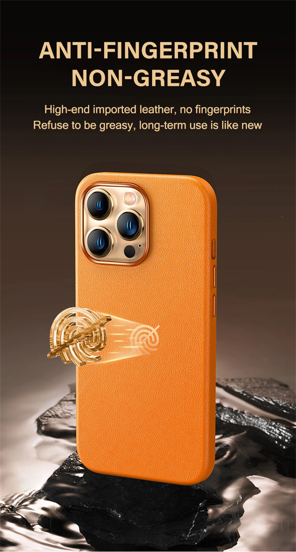 Official Magnetic Leather Case for iPhone 16/15/14/13 Series (Magsafe Compatible)