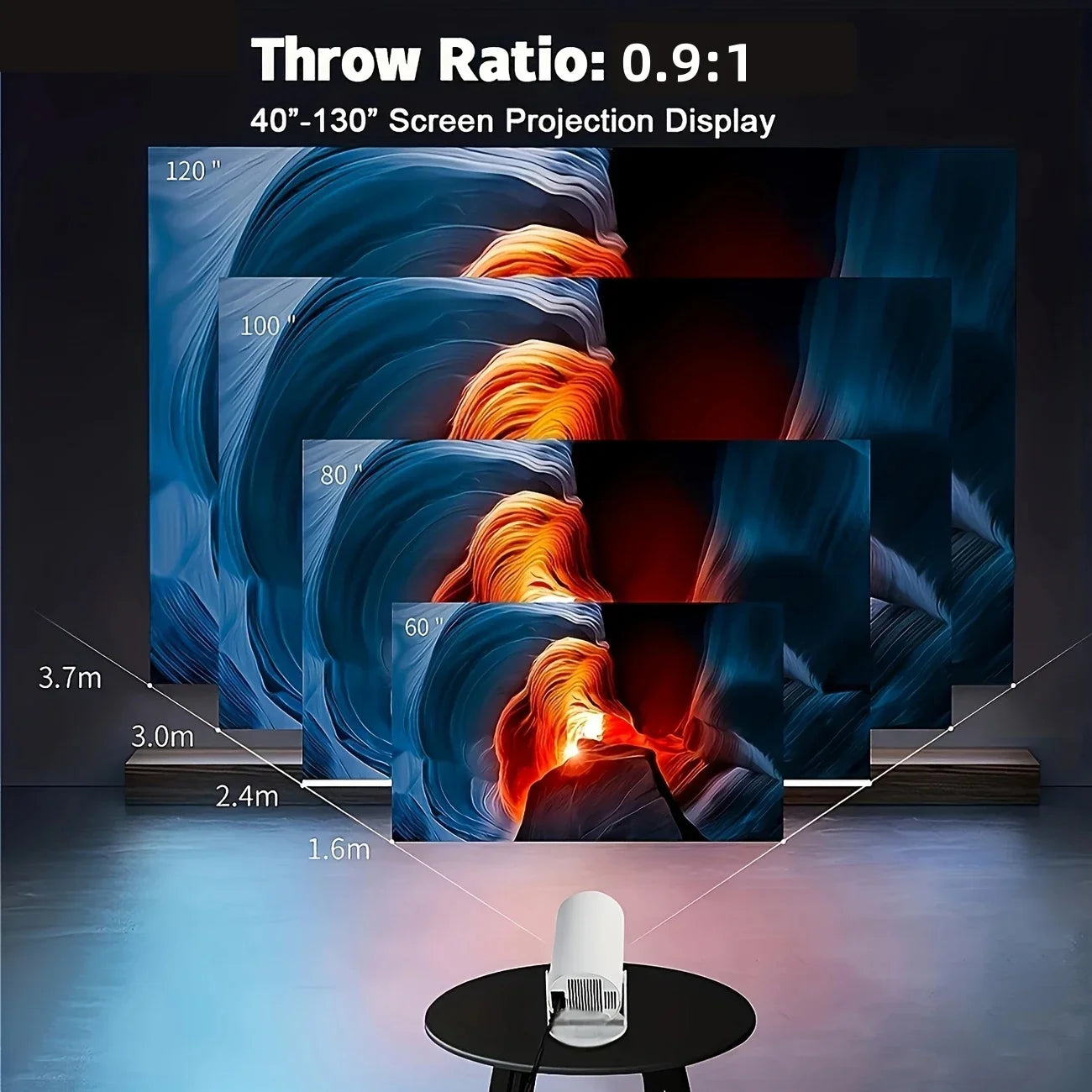 HY300PRO Mini Projector 2025 | 4K Support, WiFi & Bluetooth