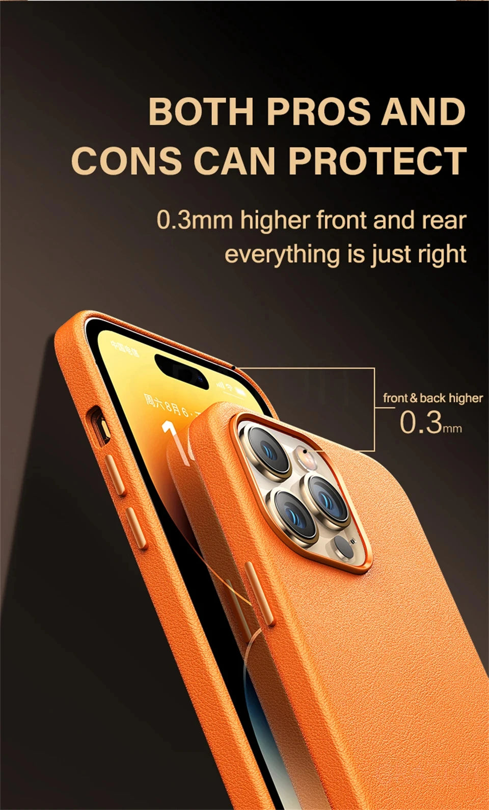 Official Magnetic Leather Case for iPhone 16/15/14/13 Series (Magsafe Compatible)