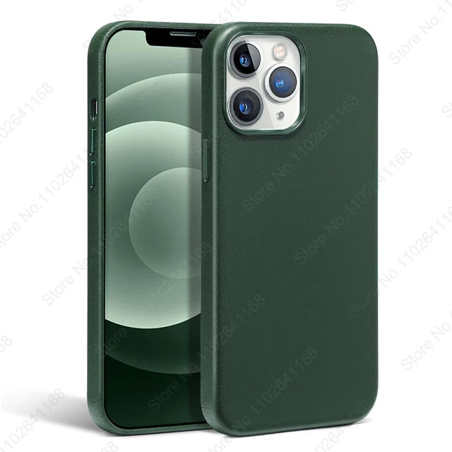 Official Magnetic Leather Case for iPhone 16/15/14/13 Series (Magsafe Compatible)