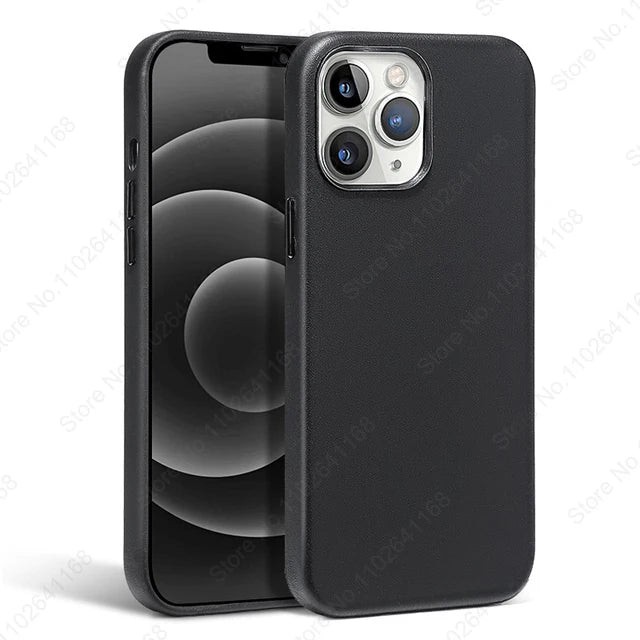 Official Magnetic Leather Case for iPhone 16/15/14/13 Series (Magsafe Compatible)