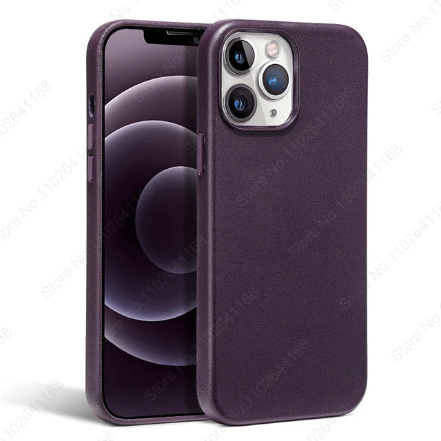 Official Magnetic Leather Case for iPhone 16/15/14/13 Series (Magsafe Compatible)