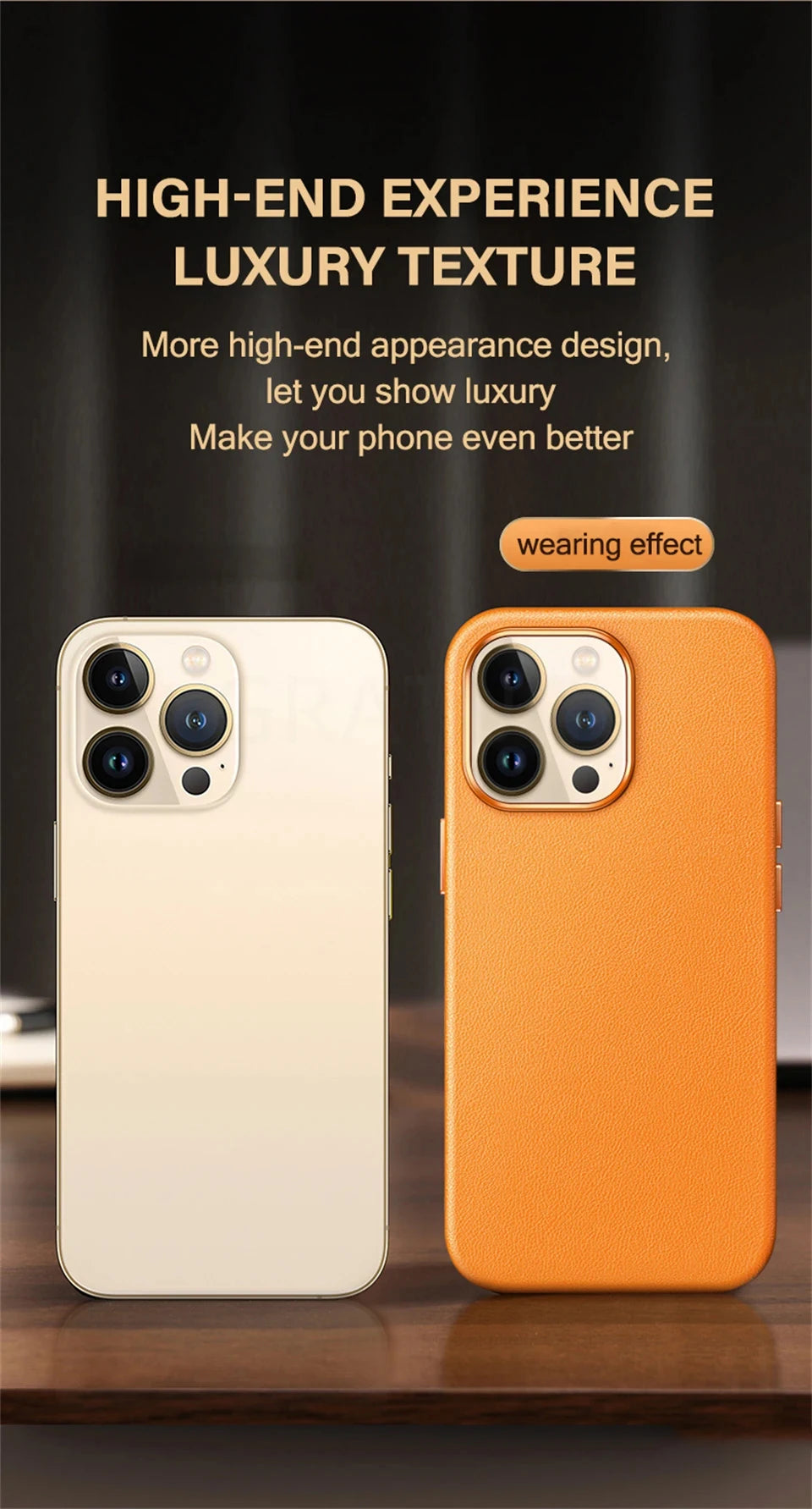 Official Magnetic Leather Case for iPhone 16/15/14/13 Series (Magsafe Compatible)