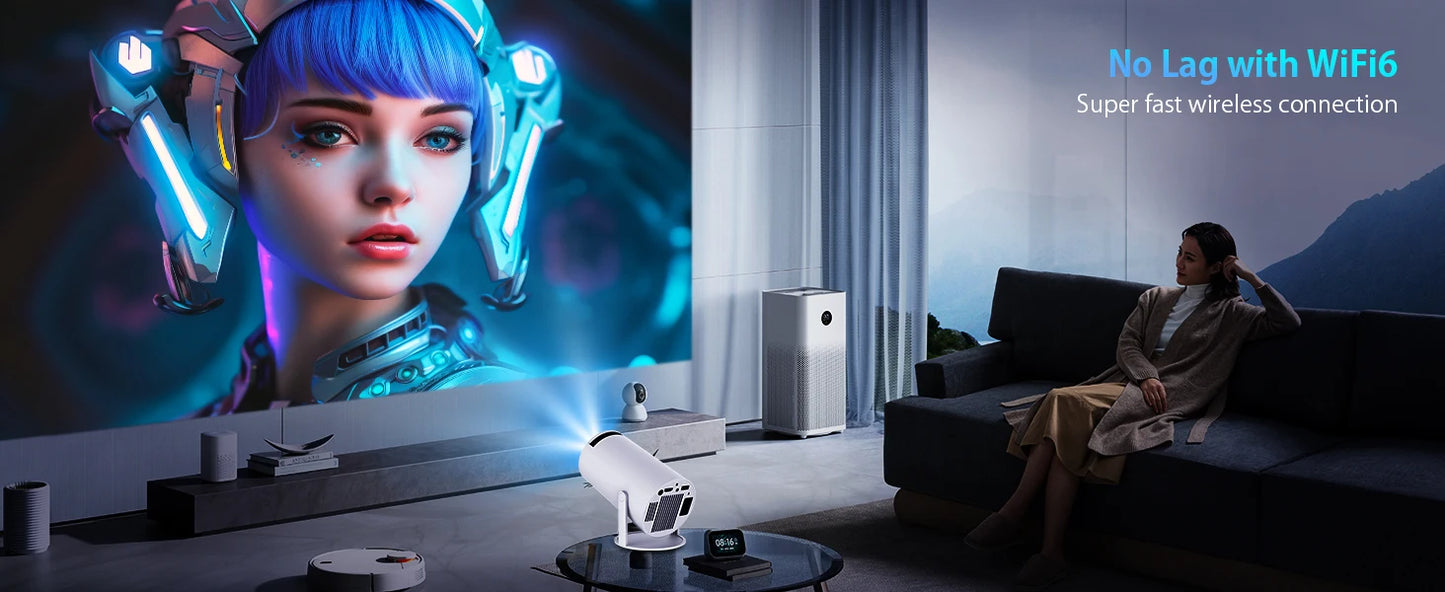 HY300PRO Mini Projector 2025 | 4K Support, WiFi & Bluetooth