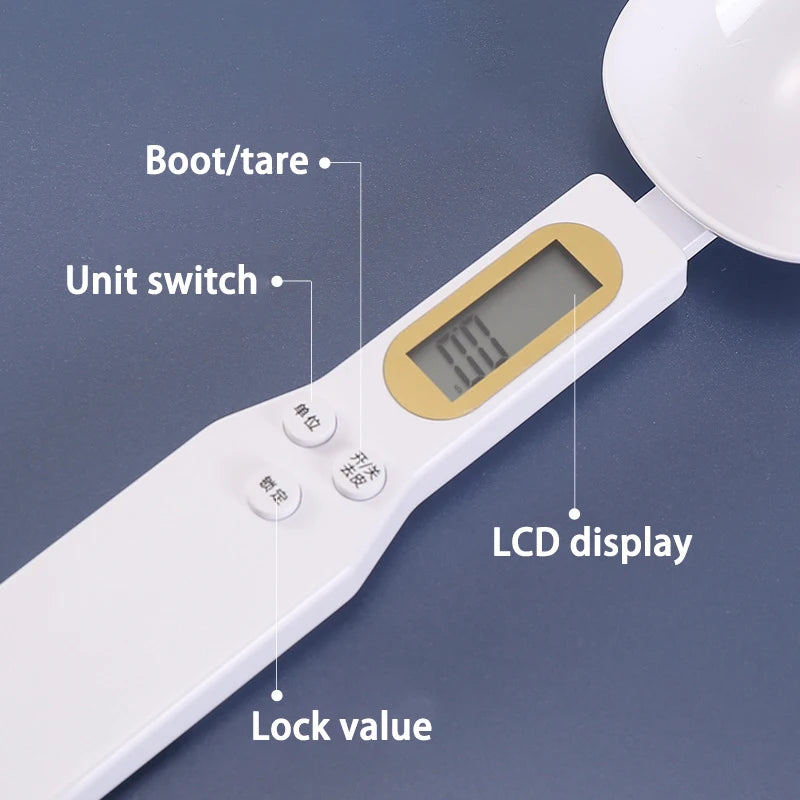 Digital Kitchen Spoon Scale – LCD 500g/0.1g Precision Measuring Tool