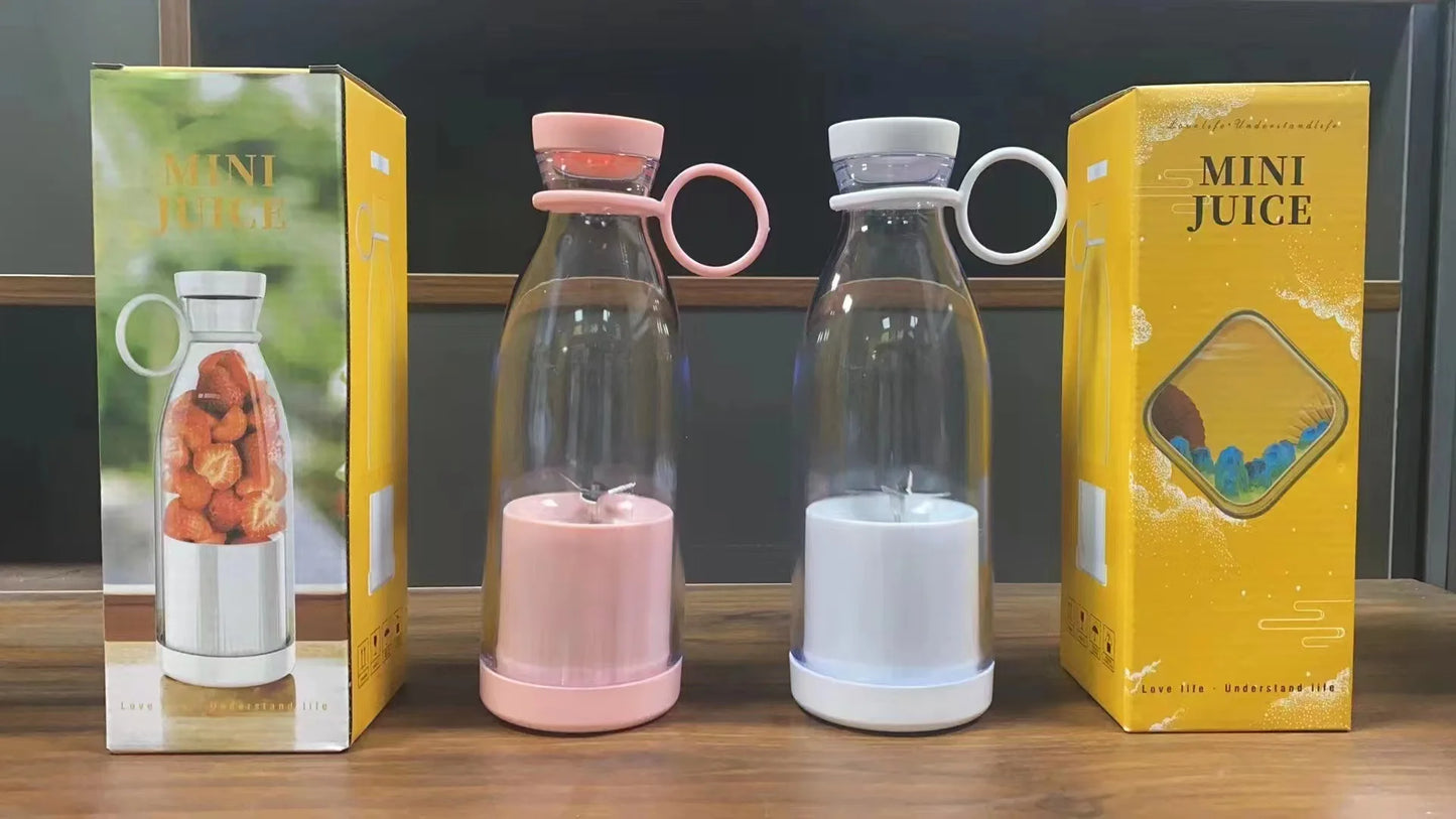 Portable USB Rechargeable Juicer Cup – 6-Blade Fruit Blender Bottle