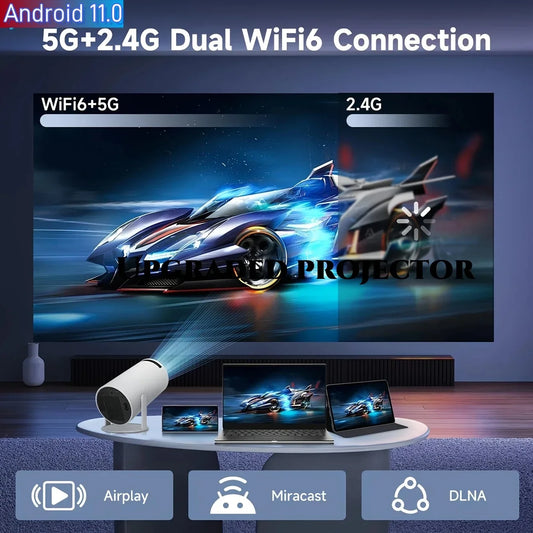 HY300PRO Mini Projector 2025 | 4K Support, WiFi & Bluetooth