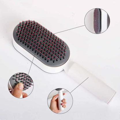 Portable Air Cushion Hair Comb – Anti-Static Massage & Self-Cleaning Brush