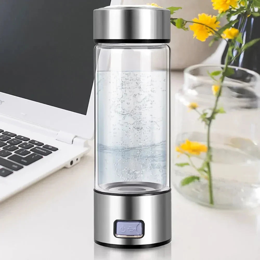 Hydrogen Water Bottle – Portable Antioxidant Ionizer (420ml, Titanium Filter