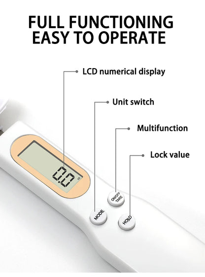 Digital Kitchen Spoon Scale – LCD 500g/0.1g Precision Measuring Tool