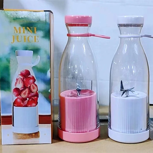 Portable USB Rechargeable Juicer Cup – 6-Blade Fruit Blender Bottle