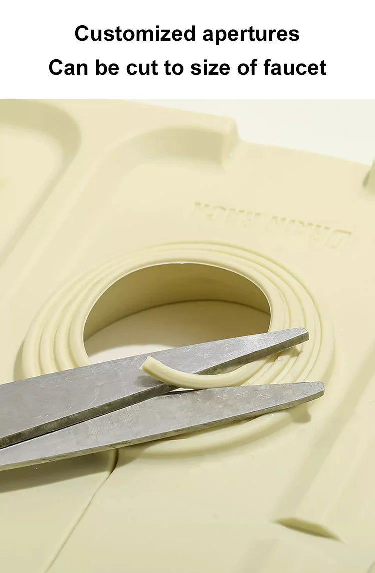 44.5*14.5cm silicone Faucet Draining Matkitchen Sink,Splash Guard, Heightened Non Slip Protects Sinks From Splashing,Soap Dispen