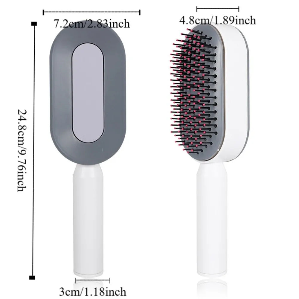 Portable Air Cushion Hair Comb – Anti-Static Massage & Self-Cleaning Brush
