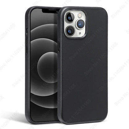 Official Magnetic Leather Case for iPhone 16/15/14/13 Series (Magsafe Compatible)