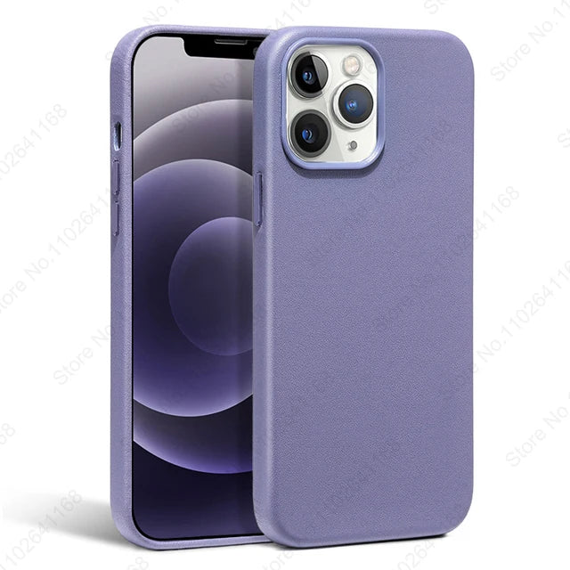 Official Magnetic Leather Case for iPhone 16/15/14/13 Series (Magsafe Compatible)