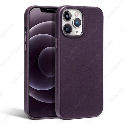 Official Magnetic Leather Case for iPhone 16/15/14/13 Series (Magsafe Compatible)