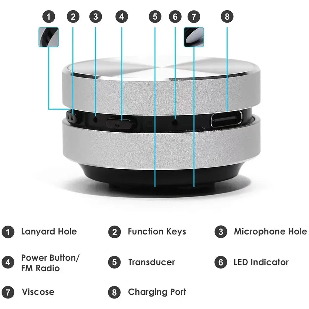 Bone Conduction Bluetooth Speaker – Mini Wireless Stereo with FM Radio