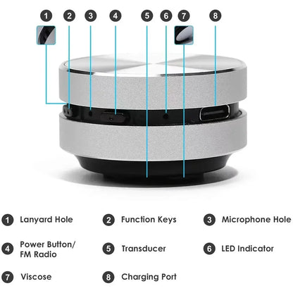 Bone Conduction Bluetooth Speaker – Mini Wireless Stereo with FM Radio