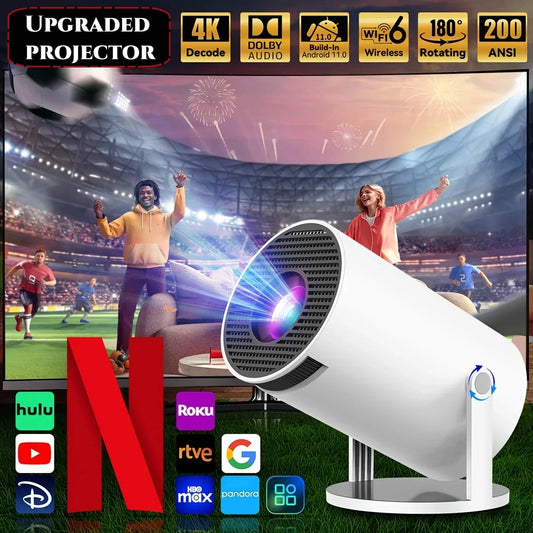 HY300PRO Mini Projector 2025 | 4K Support, WiFi & Bluetooth