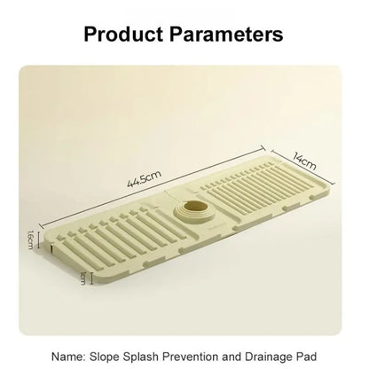 44.5*14.5cm silicone Faucet Draining Matkitchen Sink,Splash Guard, Heightened Non Slip Protects Sinks From Splashing,Soap Dispen