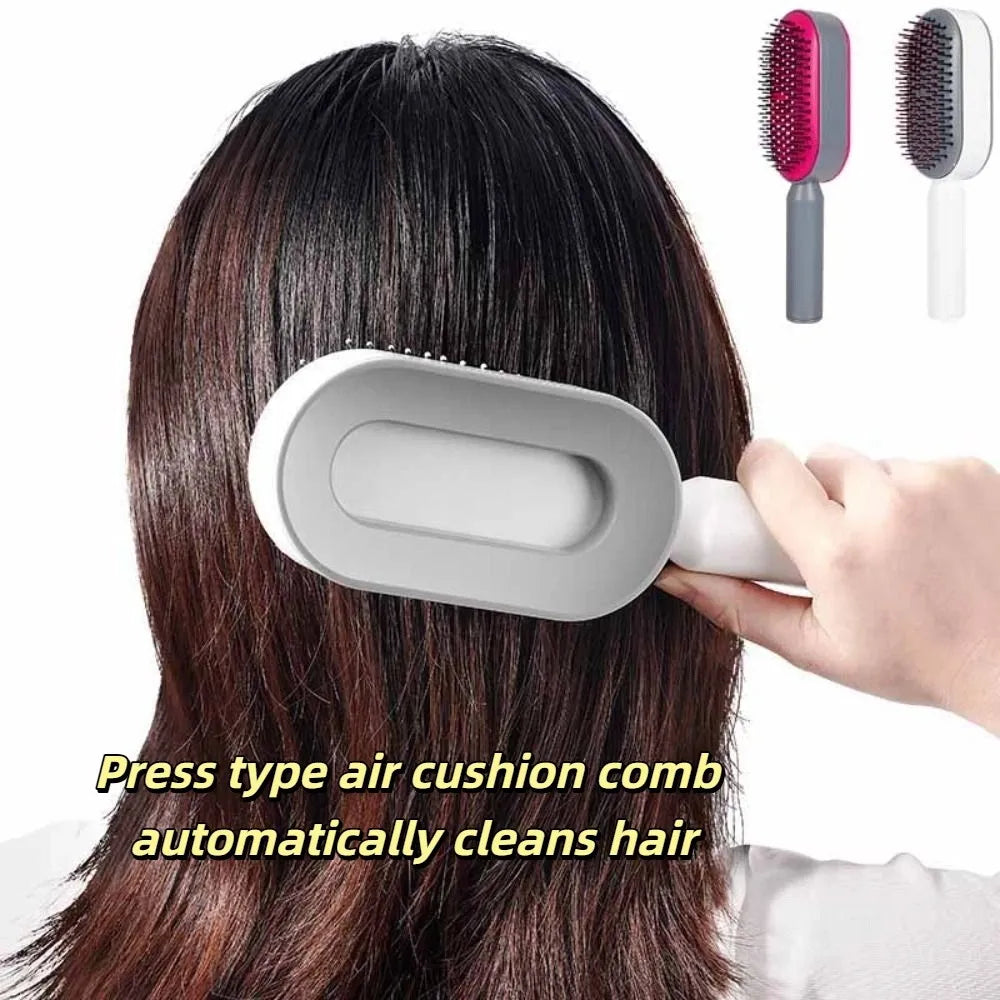 Portable Air Cushion Hair Comb – Anti-Static Massage & Self-Cleaning Brush
