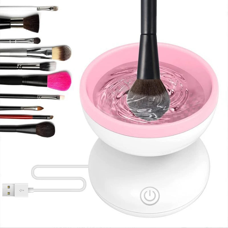 Electric Makeup Brush Cleaner – Automatic USB Spinner Washing Machine for Brushes