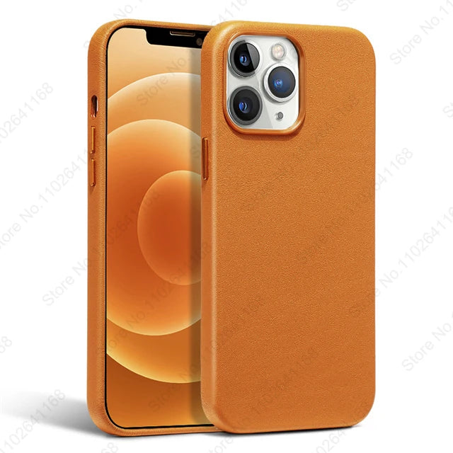 Official Magnetic Leather Case for iPhone 16/15/14/13 Series (Magsafe Compatible)