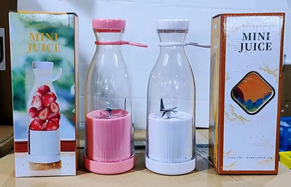 Portable USB Rechargeable Juicer Cup – 6-Blade Fruit Blender Bottle