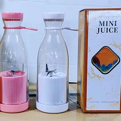 Portable USB Rechargeable Juicer Cup – 6-Blade Fruit Blender Bottle