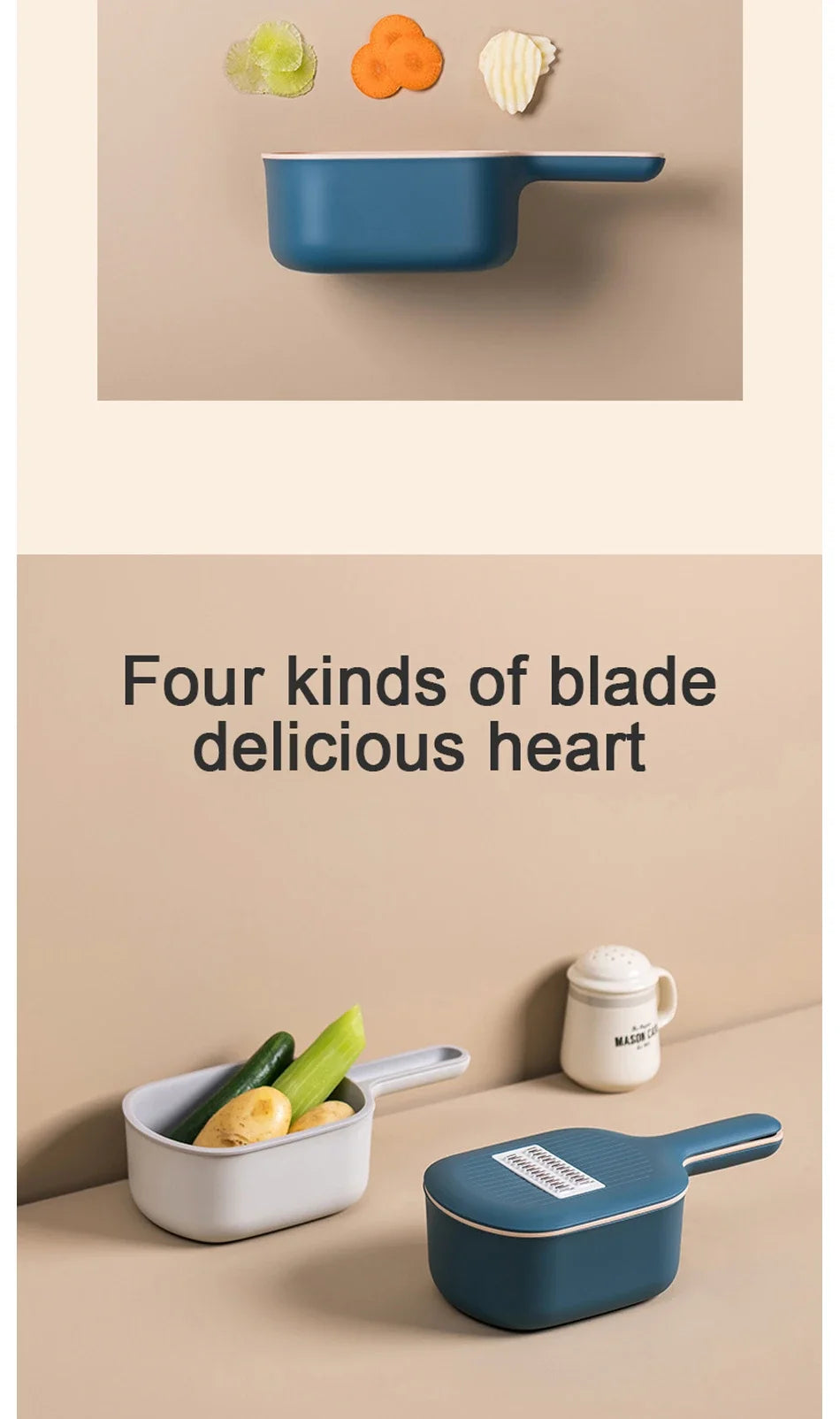 Multi-Functional Vegetable Cutter & Mandoline Slicer – Kitchen Tool with Grater & Peeler